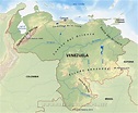 Mapa físico de Venezuela - Geografía de Venezuela