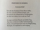 gedichteausderwelt: ““Sommerbild” von Friedrich Hebbel ” | Rilke zitate, Lyrische zitate ...