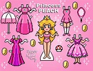 Princess Peach by Cory Jensen. Awesome! | Paper dolls, Dolls, Paperdolls