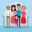 Family with kids cartoon 653241 Vector Art at Vecteezy