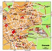 Mapa de Granada - Þórhildur | Granada, Tourist map, Tourist