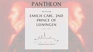 Emich Carl, 2nd Prince of Leiningen Biography - Prince of Leiningen ...