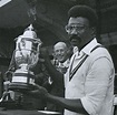 Clive Lloyd holds the World Cup after West Indies win in 1979 ...