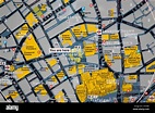England, London, Leicester Square, Tourist Information Map Stock Photo ...