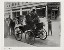 George B. Selden and Ernest S. Partridge in Selden automobile | DPL DAMS