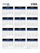Calendar For 1984 - Printable Calendar