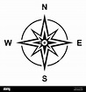 Moderna brújula de iconos planos con símbolo de norte, sur, este y ...