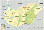 Mapa grande elevación detallada de Hungría | Hungría | Europa | Mapas ...