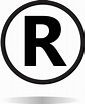 icono de marca registrada sobre fondo blanco. símbolo de marca ...