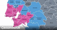 Mapa. Os 18 concelhos da Área Metropolitana de Lisboa isolados ao fim ...