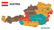 ⊛ Mapa de Austria ·🥇 Político, Físico & Turístico En Imágenes | 2022