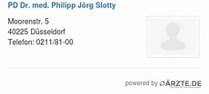 PD Dr. med. Philipp Jörg Slotty in 40225 Düsseldorf FA für ...