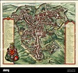 Map of Siena by Matheus Merian Stock Photo - Alamy
