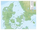 Mapa físico grande de Dinamarca | Dinamarca | Europa | Mapas del Mundo