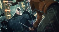 Caricatura de Batman peleando Fondo de pantalla 4k HD ID:5124