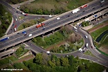 aeroengland | aerial photograph of junction 9 on the M6 motorway at ...