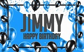 Download wallpapers Happy Birthday Jimmy, Birthday Balloons Background ...