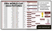 FIFA World Cup 2022 Schedule Template » Excel Templates