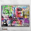 Tableau Pop Art Paris - Toile Pop art -Déco murale design moderne - The ...