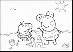 pepa pig jungando en la playa en verano | Peppa pig para colorear ...