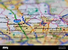 Doylestown Pennsylvania USA se muestra en un mapa geográfico o mapa de ...