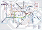 Mapa do metrô (tube) de Londres : estações e linhas