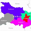 The map of Hubei Province, China. Wuhan, the capital city, and four ...