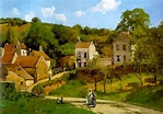 Camille Pissarro: L'Hermitage at Pontoise 1867 (Olio su tela)