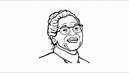 How to Draw Rosa Parks face pencil drawing step by step - YouTube