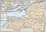 New York State Map With Towns And Cities - United States Map