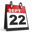 22 de septiembre. Calendario sobre fondo blanco — Foto de stock ...