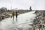 Hiroshima in colour: Terrible power of the atomic bomb is shown in ...