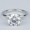 2 Carat Round Diamond Solitaire Ring in Platinum | Round diamond ...