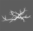 White Realistic Lightning Thunder Spark Light On Transparent Background ...