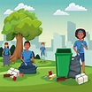 Voluntarios de limpieza del parque 654836 Vector en Vecteezy