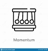 Outline Momentum Vector Icon. Isolated Black Simple Line Element ...