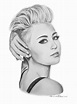 Miley Cyrus pencil sketch by Amanda Tiberi www.amandatiberi.com ...