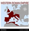 Map western roman empire Royalty Free Vector Image