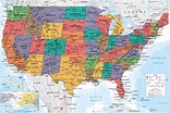 Mapa USA Stany Zjednoczone - plakat 91,5x61 cm • Cena, Opinie • Plakaty ...
