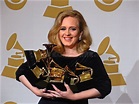 Adele Holding Trophys at the Grammy Awards Editorial Photo - Image of ...