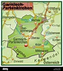 map of garmisch-partenkirchen with transport network Stock Vector Image ...
