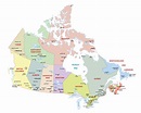 10 Provinces And 3 Territories Of Canada Map - Map