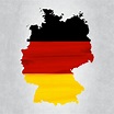 Alemania mapa con bandera | Vector Premium