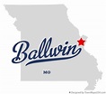 Map of Ballwin, MO, Missouri