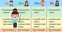 How to Use Personal Titles: Mr., Mrs., Ms. and Miss - ESL Buzz