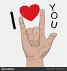 I love you hand signal vector illustration Stock Vector Image by ...