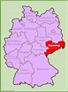 Saxony location on the Germany map - Ontheworldmap.com