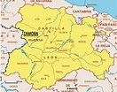 Mapa de Zamora - Mapa Físico, Geográfico, Político, turístico y Temático.
