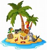Ilustración de la isla del tesoro | Vector Premium