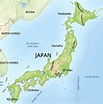 Physical Map Of Japan With Mountains And Rivers / Physical Map of Tokyo ...